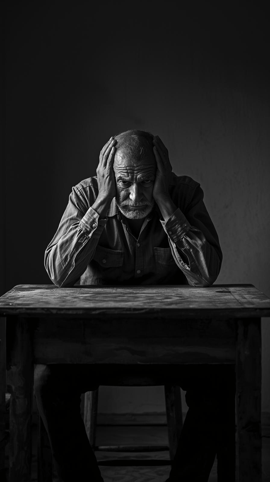 NF25 Farmer B&W Contemplation